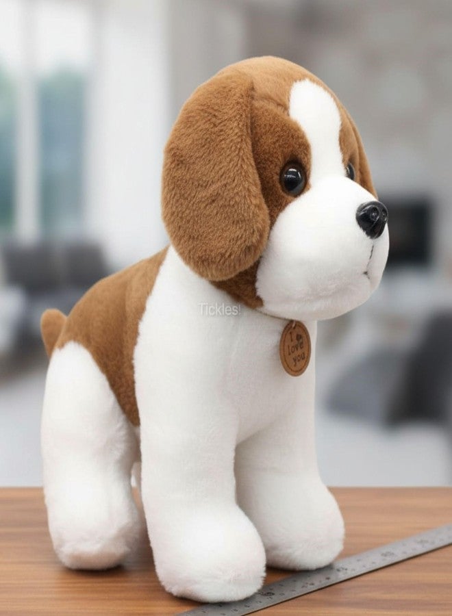 تيكلز لعبة حيوان قطيفة ناعمة محشوة على شكل جرو تداعب الأطفال كهدية عيد ميلاد (اللون: بني؛ الحجم: 30 سم) - Image 2